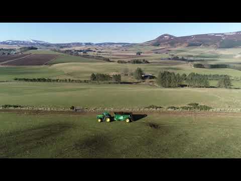 Muck Spreading with John Deere 6155r | Bunning Spreader & Volvo EC 160 Excavator | Rhynie Scotland