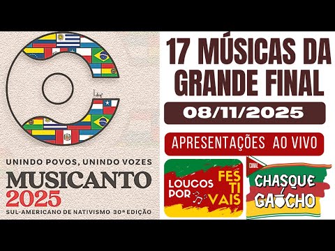 17 Músicas da Grande Final do Festival Musicanto de Santa Rosa - 08/11/2025