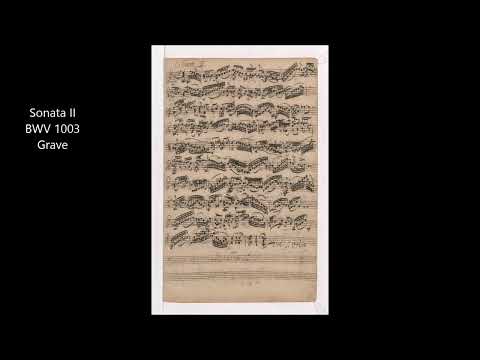 J.S.Bach Sonata II for Violin Solo BWV 1003 Grave