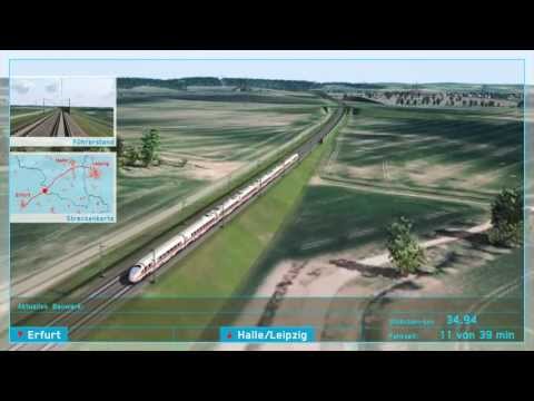VDE 8.2 NEUBAUSTRECKE: 3D-Simulation Streckenüberflug von Erfurt nach Leipzig