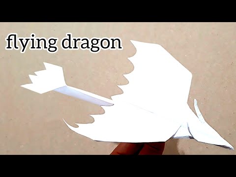 MAKING DRAGON AIRPLANE FROM PAPER (Dragon Paper Airplane) - paper flying dragon