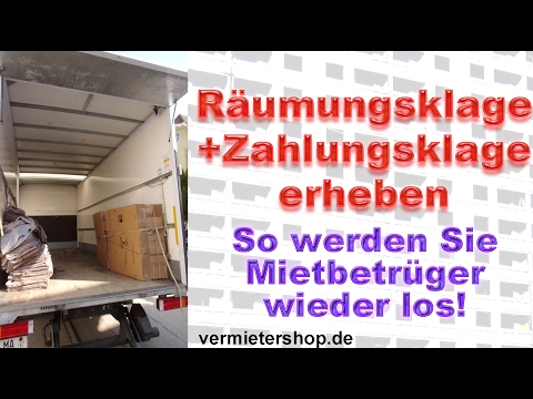 Räumungsklage und Zahlungsklage erheben wegen Mietrückstand -Praxis-Anleitung - Vermietershop.de