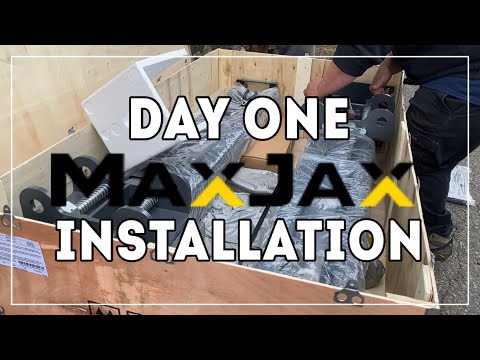 Day One @MaxJax Car Lift Unboxing And Installation Preparation