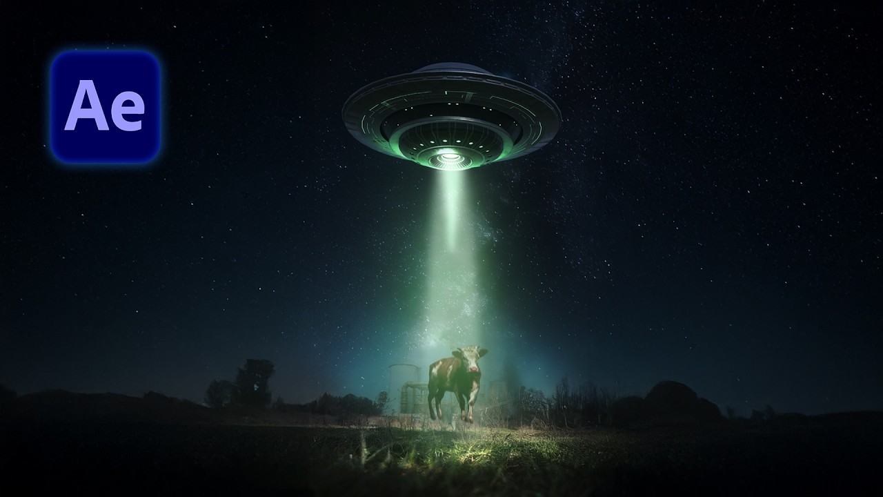 How to create this Alien UFO Abduction in After Effects