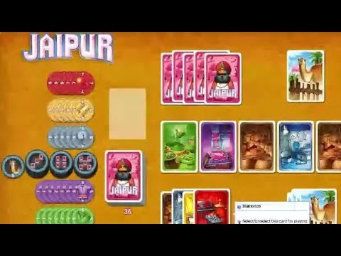 Jaipur Card Game Online Gameplay Session - YouTube
