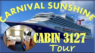 Tour of Carnival Sunshine Cabin 3127 | An Interior Category 4J Stateroom
