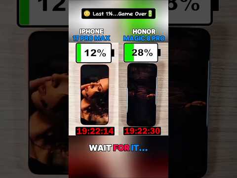 🔋😳 IPHONE 17 PRO MAX vs HONOR MAGIC 8 PRO BATTERY TEST!! 😳