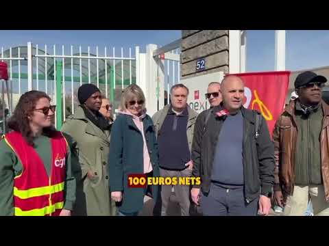 Piquet de grève pour les salaires à Cenexi (94)