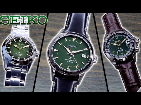 Seiko Alpinist SPB245 Compared to SPB121 and SPB155 (Green Alpinists)