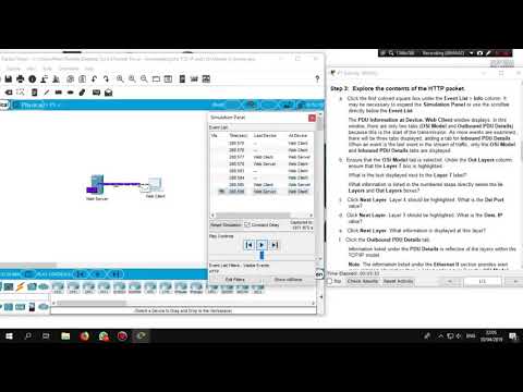 CCNA RS1 - 3.2.4.6 Packet Tracer (Investigating the TCP IP and OSI Models in Action)
