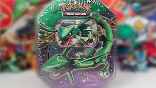 Opening A Black and White Rayquaza EX Tin!!