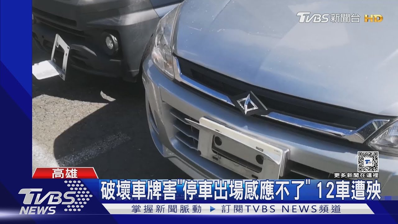 破壞車牌害「停車出場感應不了」 12車遭殃