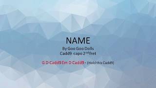 Name by Goo Goo Dolls - Easy chords and lyrics