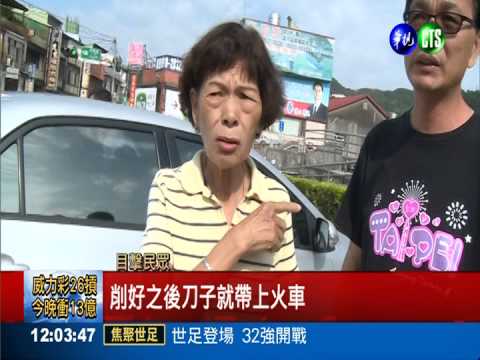鄭捷效應 女火車上切水果引恐慌