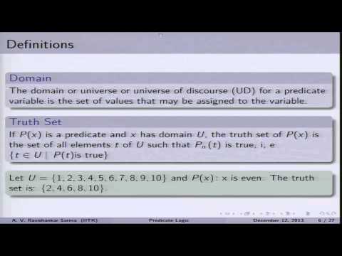 Mod-01 Lec-37 Semantics of Predicate Logic