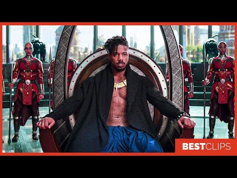 Killmonger Becomes The King Of Wakanda Scene | Black Panther (2018) Movie CLIP 4K