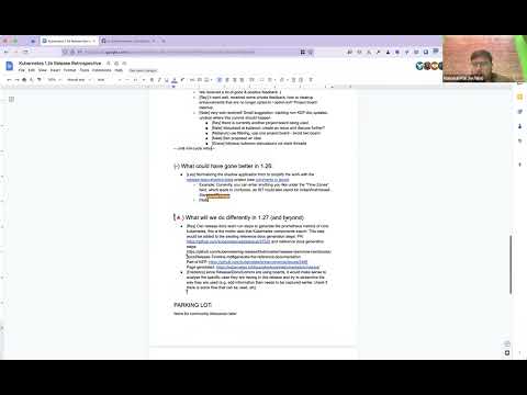 Kubernetes Release 1.26 Retrospective Part 1 on 20221102