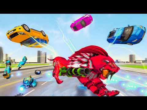 Robot transform Lion game Autobot MultipleTransformation Jet Robot Car Game 2023 -Android Gameplay