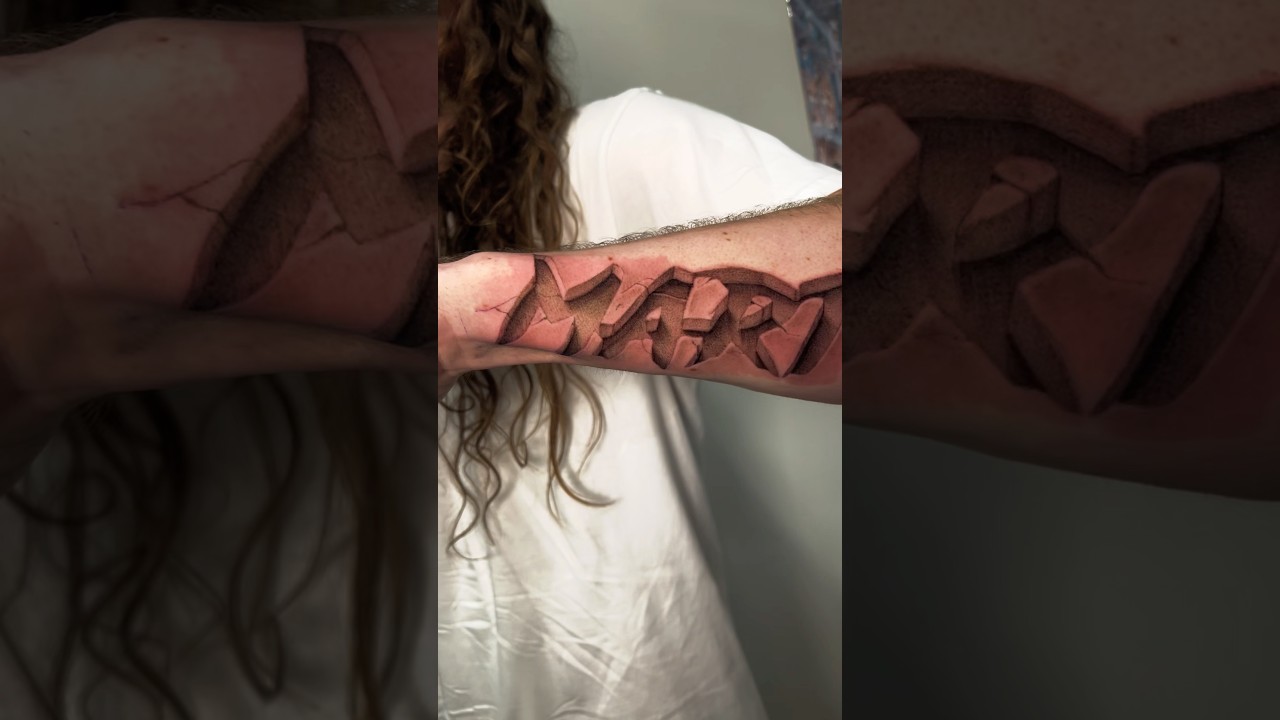 My most Viral tattoo - 3D lettering
