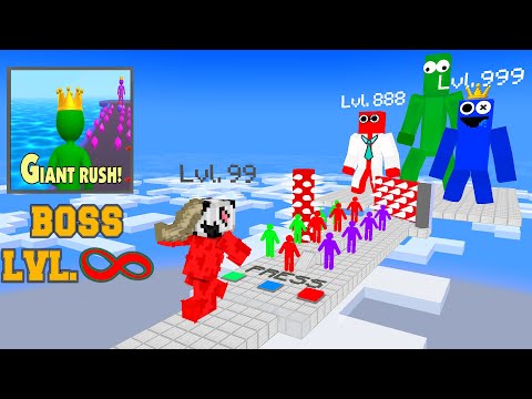 Monster School: GIANT CUTE GIRL ANIMAL RUSH RUN - Minecraft Animation