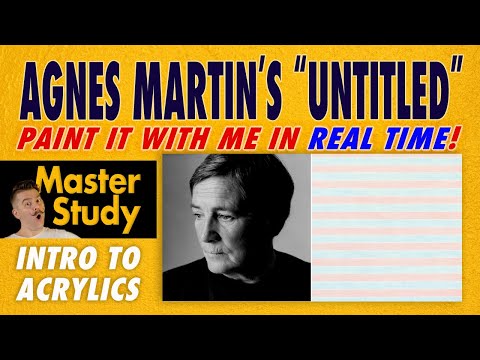 Paint Agnes Martin's "Untitled" (1974)! – Master Study – Easy Intro to Acrylic Painting Class