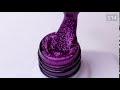 Gel polish Molekula No. 014 (lilac shimmer with sparkles), 6 ml