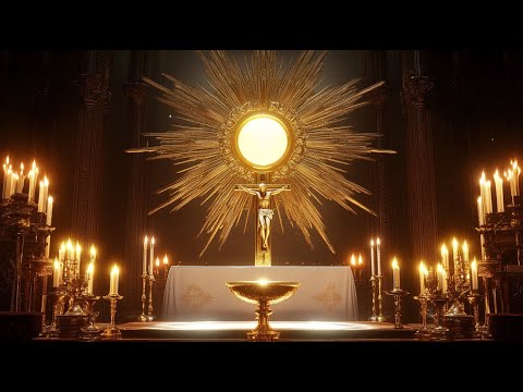🔴 (live) Eucharistic Peace - Holy Hour in a Cathedral with Gregorian Chant Ambience