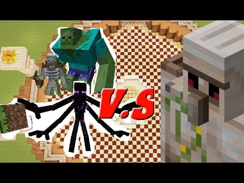 Mob battles Iron Golem V.S  Mutant Zombie