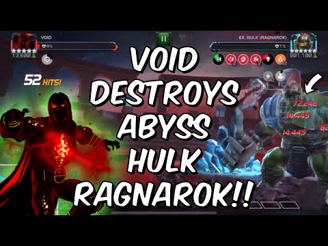 Void DESTROYS Abyss Of Legends Hulk (Ragnarok) Hard Path Boss - Marvel Contest of Champions