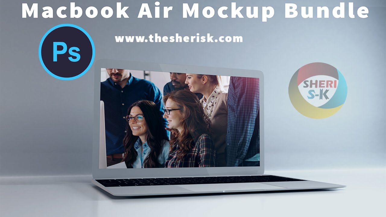 Macbook Air Mock up Bundle Download For Photoshop |English| |Photoshop Tutorial|