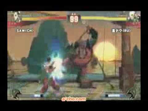 Saw (Chun-Li) vs Kindevu (Rufus) [A-cho]