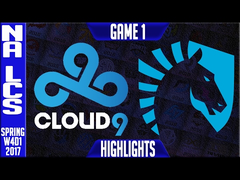 Cloud9 vs Team Liquid Highlights Game 1 - NA LCS W4D1 Spring 2017 - C9 vs TL G1