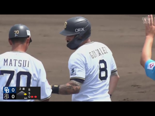 【ファーム】復帰後初ヒット!! バファローズ・ゴンザレス 二遊間を抜けるヒットを放つ!! 2024年7月27日 オリックス・バファローズ 対 中日ドラゴンズ