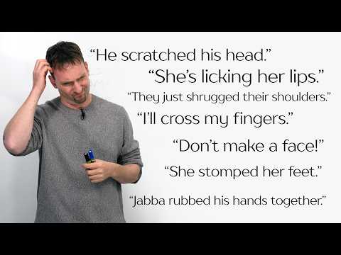 日常英語說說人們做了什麼 - 手勢與反應 (Everyday English: Say What People Did — Gestures & Reactions)