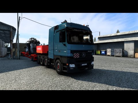 ETS 2 MOD  (1.43) Mercedes-Benz Actros 4148 Liebherr Part Delivery From Graz to Vienna