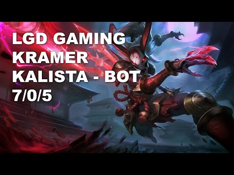 LGD Gaming Kramer Bot Kalista vs Jhin - KR Challenger Patch 10.8