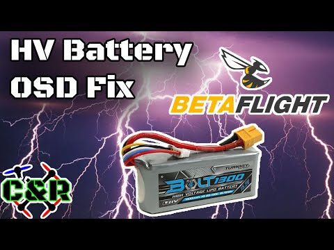 Why does my full HV battery say low voltage on betaflight OSD?