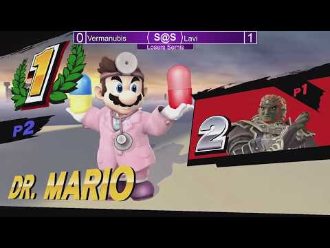 Smash@Sunken 34 Smash4 - Vermanubis (Ganondorf) vs Lavi (Dr. Mario, Donkey Kong) - SSB4 LS