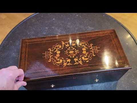 A fine key wound Swiss two per turn cylinder music box with eight airs by Ducommun Girod, circa 1840