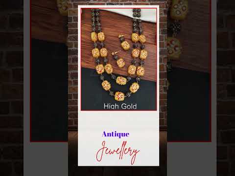 Antique jewelry high gold polish fancy style party wear anti...