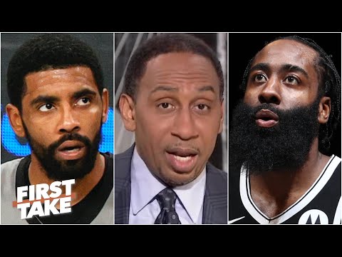 斯蒂芬-A.：籃網隊將進入NBA總決賽，無論是否有凱里-歐文| First Take。 (Stephen A.: The Nets are going to the NBA Finals with or WITHOUT Kyrie Irving | First Take.)