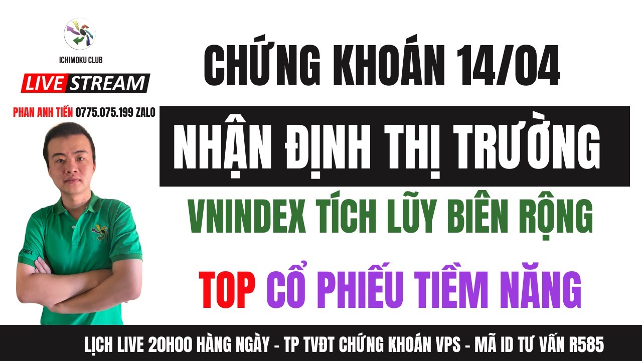 nhận định thị trường 14/04 : vnindex tích lũy biên rộng