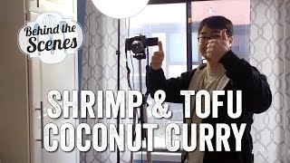 Shrimp & Tofu Coconut Curry - Behind the Scenes (4/20/14) | Chef Julie Yoon
