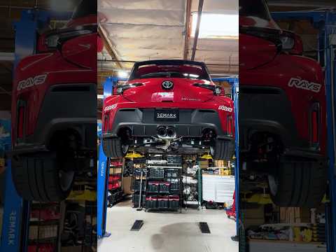 Toyota GR Corolla equipped with a center exit catback exhaust #remarkexhaust #toyota #grcorolla