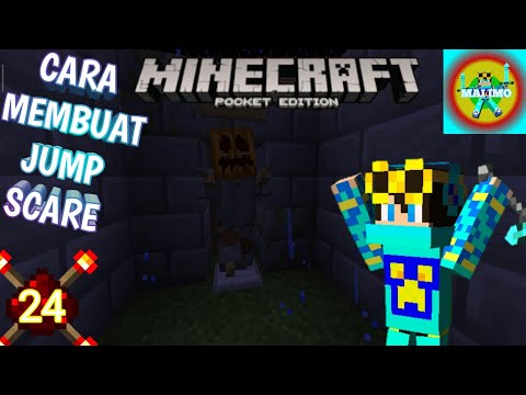 How to Make a Jump Scare Minecraft Redstone Machine Indonesian Tutorial part 24