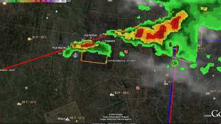 preview picture of video 'Southern Dallas Severe Thunderstorm Warning until 245 pm May 20th 2010'