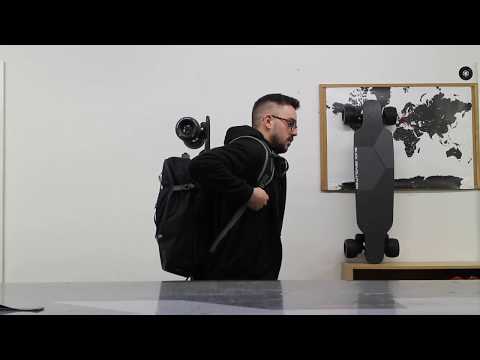 IWONDER Electric Skateboard Backpack Regular Skateboard Bag Adjustable Shoulder Foldable Carrier Travel Backpack video review thumbnail