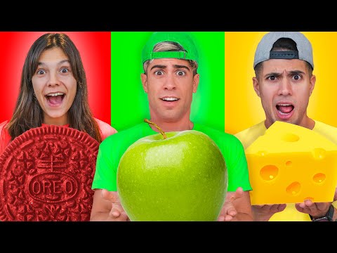 24 HORAS COMIENDO UN SOLO COLOR !!