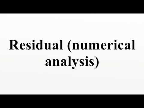 Residual (numerical analysis)