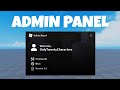 How To Make An ADMIN PANEL In ROBLOX